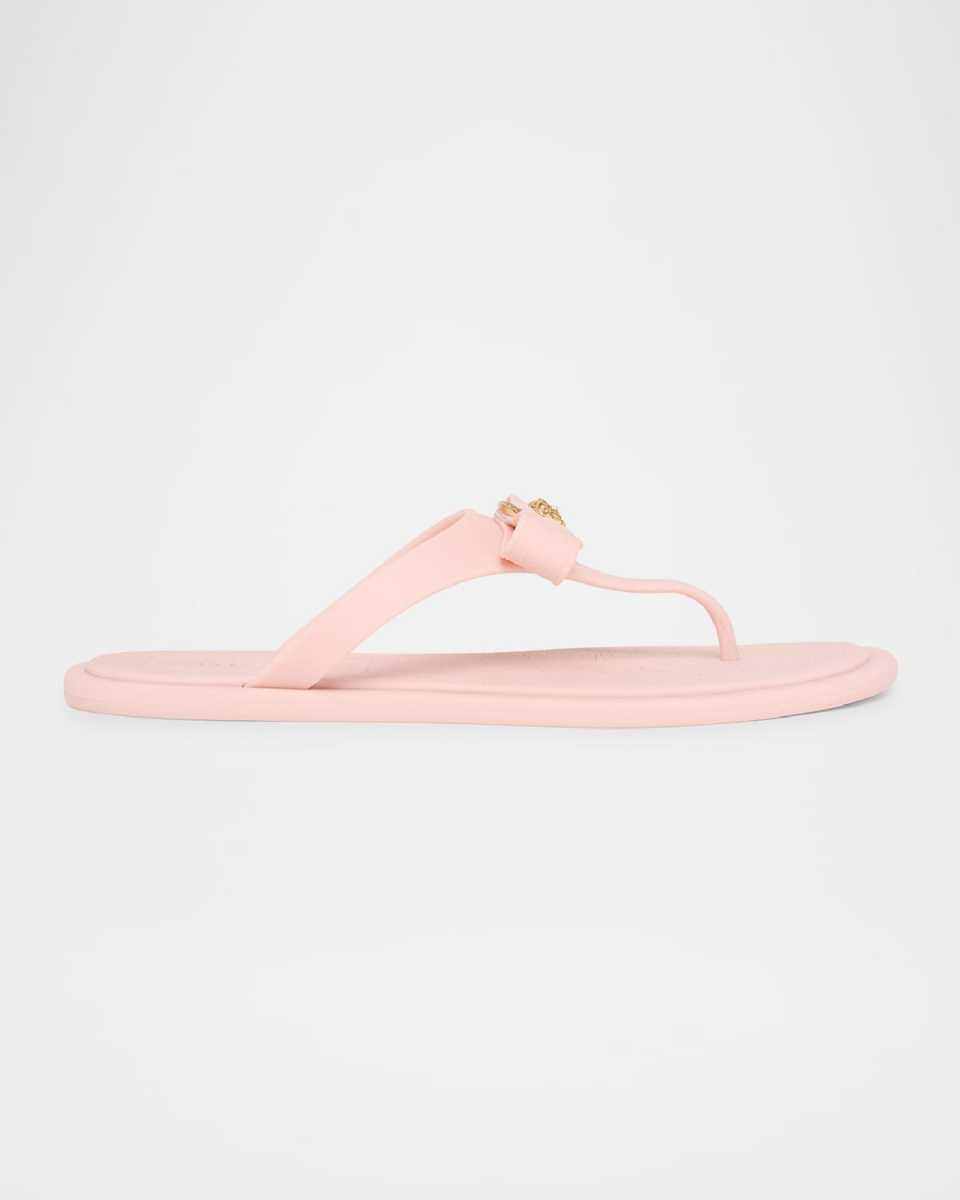 Gianni Medusa Rubber Ribbon Thong Sandals